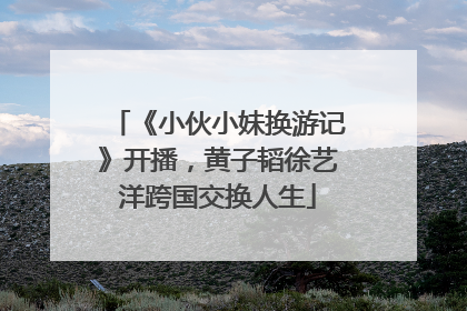 《小伙小妹换游记》开播，黄子韬徐艺洋跨国交换人生