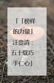 「榜样的力量」汪贵清：五十载巧手仁心