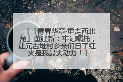 「青春华章·重走西北角」董建新：牢记嘱托，让元古堆村乡亲们日子红火是我最大动力！