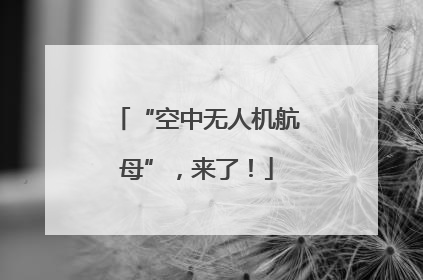“空中无人机航母”，来了！