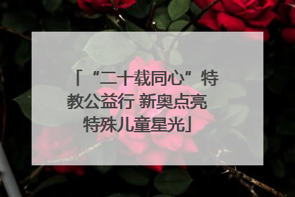 “二十载同心”特教公益行 新奥点亮特殊儿童星光