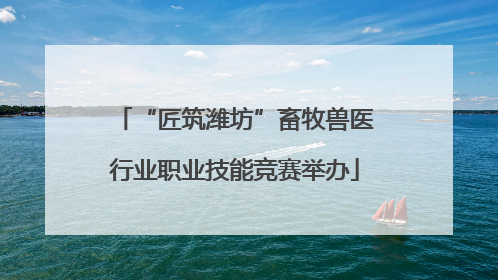 “匠筑潍坊”畜牧兽医行业职业技能竞赛举办