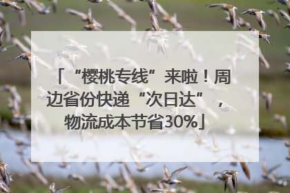 “樱桃专线”来啦！周边省份快递“次日达”，物流成本节省30%