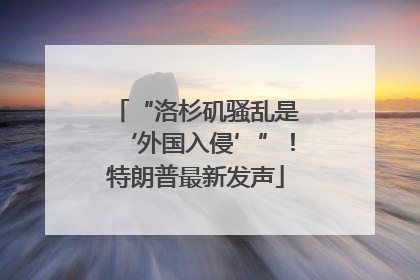 “洛杉矶骚乱是‘外国入侵’”！特朗普最新发声