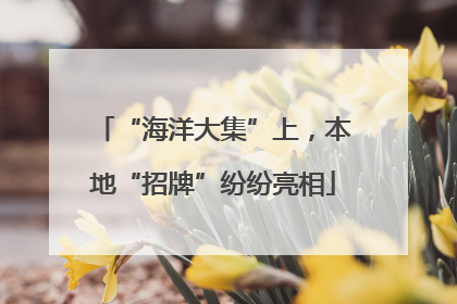 “海洋大集”上，本地“招牌”纷纷亮相