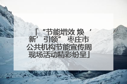 “节能增效 焕‘新’引领” 枣庄市公共机构节能宣传周现场活动精彩纷呈