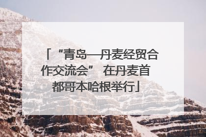“青岛—丹麦经贸合作交流会” 在丹麦首都哥本哈根举行