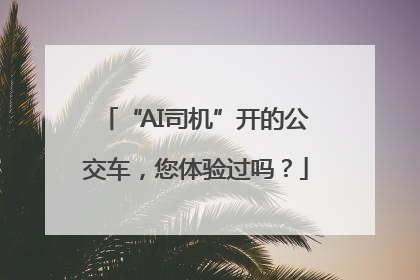 “AI司机”开的公交车，您体验过吗？
