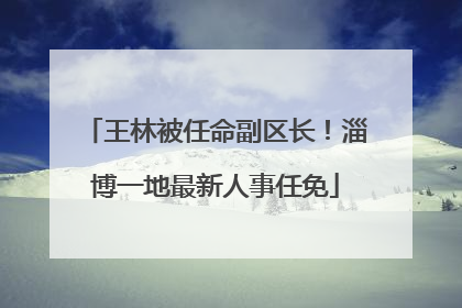 王林被任命副区长！淄博一地最新人事任免