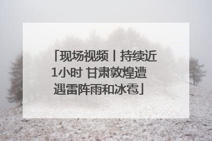 现场视频丨持续近1小时 甘肃敦煌遭遇雷阵雨和冰雹