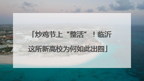 炒鸡节上“整活”！临沂这所新高校为何如此出圈