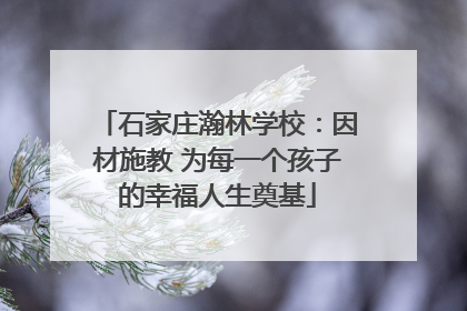 石家庄瀚林学校：因材施教 为每一个孩子的幸福人生奠基