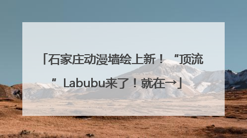 石家庄动漫墙绘上新！“顶流”Labubu来了！就在→