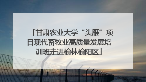 甘肃农业大学“头雁”项目现代畜牧业高质量发展培训班走进榆林榆阳区