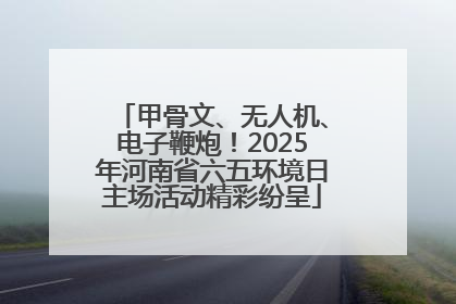 甲骨文、无人机、电子鞭炮！2025年河南省六五环境日主场活动精彩纷呈