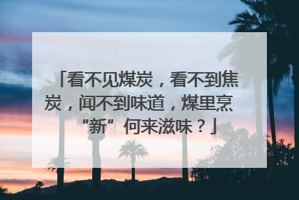 看不见煤炭，看不到焦炭，闻不到味道，煤里烹“新”何来滋味？