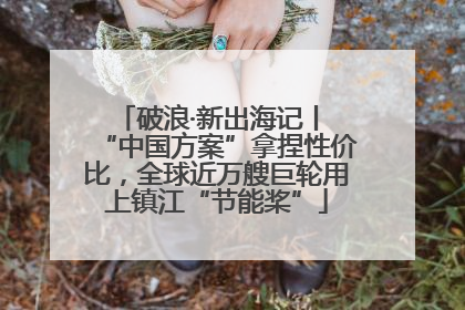 破浪·新出海记丨 “中国方案”拿捏性价比，全球近万艘巨轮用上镇江“节能桨”