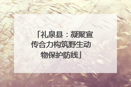 礼泉县：凝聚宣传合力构筑野生动物保护防线