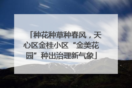 种花种草种春风，天心区金桂小区“金美花园”种出治理新气象