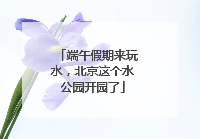端午假期来玩水，北京这个水公园开园了