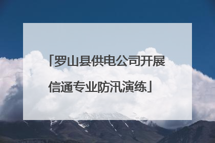 罗山县供电公司开展信通专业防汛演练