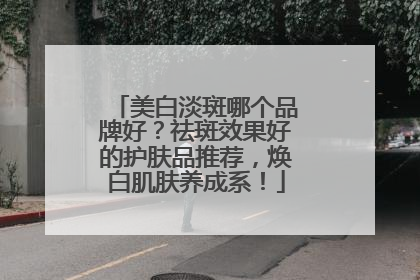 美白淡斑哪个品牌好？祛斑效果好的护肤品推荐，焕白肌肤养成系！