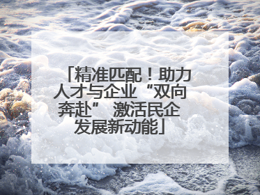 精准匹配！助力人才与企业“双向奔赴” 激活民企发展新动能