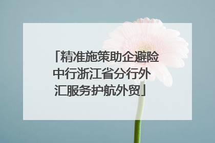 精准施策助企避险 中行浙江省分行外汇服务护航外贸