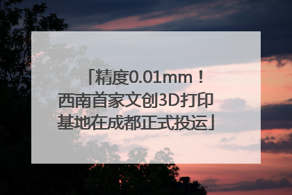 精度0.01mm！西南首家文创3D打印基地在成都正式投运