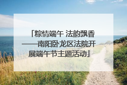 粽情端午 法韵飘香——南阳卧龙区法院开展端午节主题活动