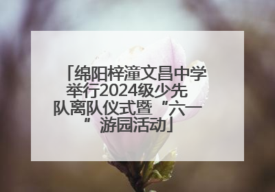绵阳梓潼文昌中学举行2024级少先队离队仪式暨“六一”游园活动