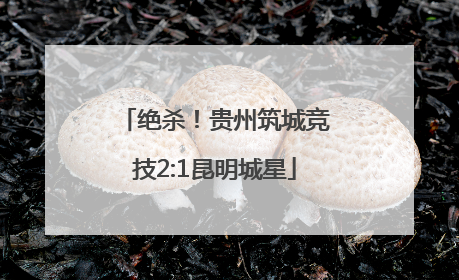 绝杀！贵州筑城竞技2:1昆明城星