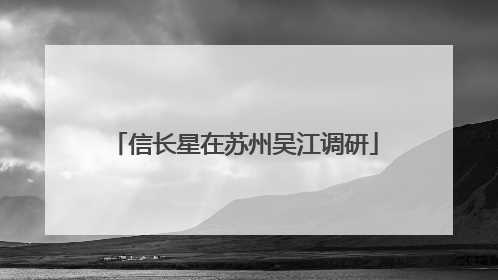 信长星在苏州吴江调研