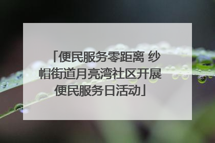 便民服务零距离 纱帽街道月亮湾社区开展便民服务日活动