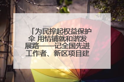 为民撑起权益保护伞 用情铺就和谐发展路——记全国先进工作者、新区项目建设中心干部卢小勇