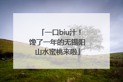 一口biu汁！馋了一年的无锡阳山水蜜桃来啦
