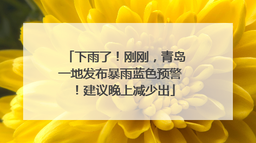 下雨了！刚刚，青岛一地发布暴雨蓝色预警！建议晚上减少出