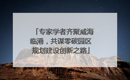 专家学者齐聚威海临港，共谋零碳园区规划建设创新之路