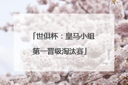 世俱杯：皇马小组第一晋级淘汰赛