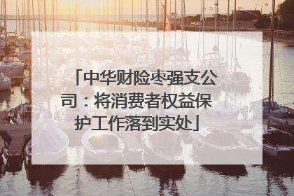 中华财险枣强支公司：将消费者权益保护工作落到实处