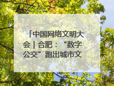 中国网络文明大会｜合肥：“数字公交”跑出城市文明新速度