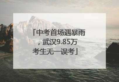 中考首场遇暴雨，武汉9.85万考生无一误考