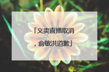 义卖直播取消，俞敏洪道歉