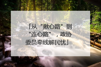 从“揪心路”到“连心路”，政协委员牵线解民忧