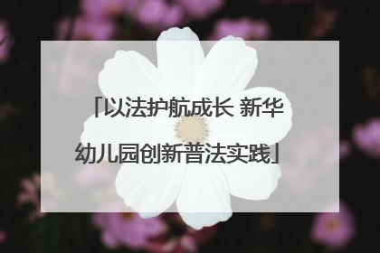 以法护航成长 新华幼儿园创新普法实践