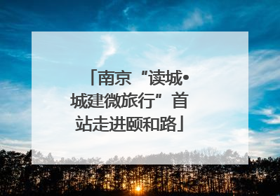 南京“读城•城建微旅行”首站走进颐和路