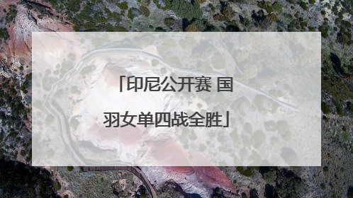 印尼公开赛 国羽女单四战全胜
