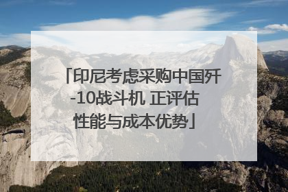 印尼考虑采购中国歼-10战斗机 正评估性能与成本优势