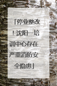 停业整改！沈阳一培训中心存在严重消防安全隐患
