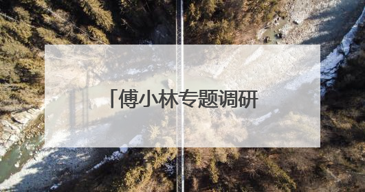 傅小林专题调研“两山”转化突破攻坚战推进情况
